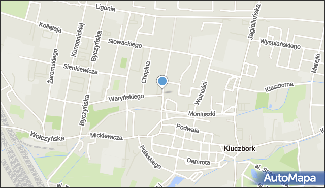Kluczbork, Grunwaldzka, mapa Kluczbork