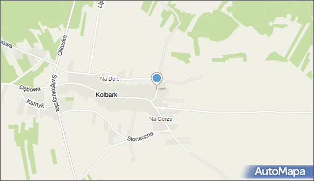 Kolbark, Grabowa, mapa Kolbark