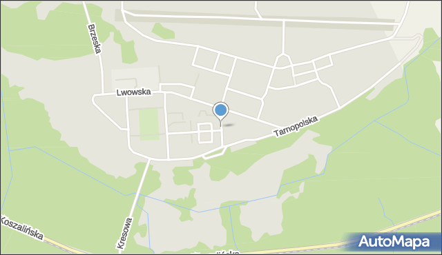 Kołobrzeg, Grodzieńska, mapa Kołobrzegu