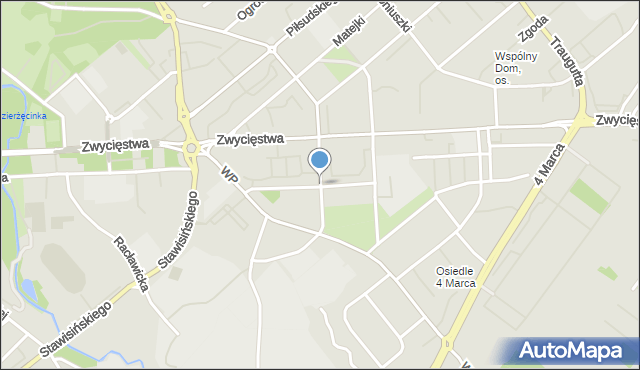 Koszalin, Grottgera Artura, mapa Koszalina