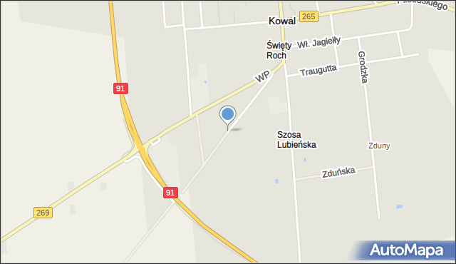 Kowal, Grabkowska, mapa Kowal