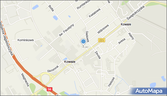 Kowale gmina Kolbudy, Gruszkowa, mapa Kowale gmina Kolbudy