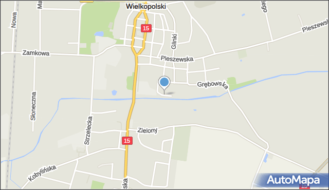 Koźmin Wielkopolski, Gryszczyńskiego Tomasza, mapa Koźmin Wielkopolski