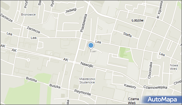 Kraków, Gramatyka, mapa Krakowa