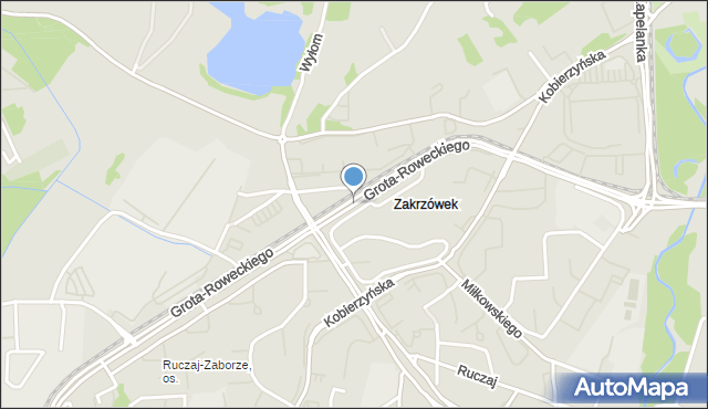 Kraków, Grota-Roweckiego Stefana, gen., mapa Krakowa