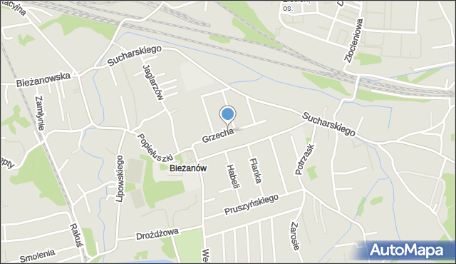 Kraków, Grzecha Jana, mapa Krakowa