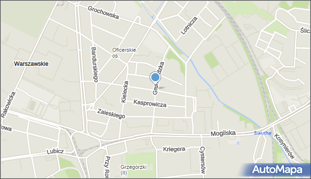 Kraków, Grunwaldzka, mapa Krakowa