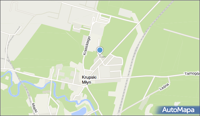 Krupski Młyn, Grzegorzewskiej, mapa Krupski Młyn