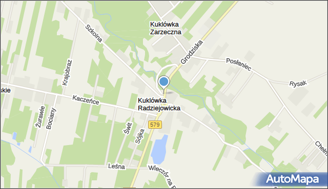 Kuklówka Radziejowicka, Grodziska, mapa Kuklówka Radziejowicka