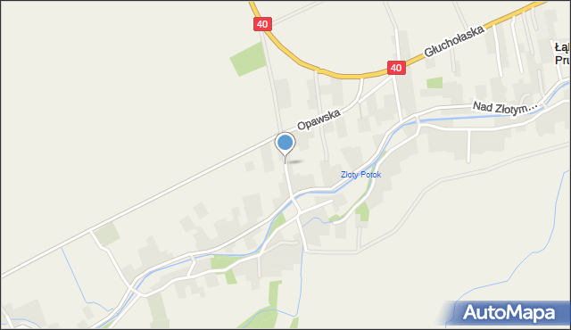 Łąka Prudnicka, Graniczna, mapa Łąka Prudnicka