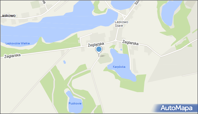 Laskowo gmina Szamocin, Grodzisko, mapa Laskowo gmina Szamocin