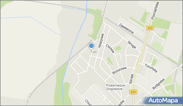 Legnica, Grabowa, mapa Legnicy