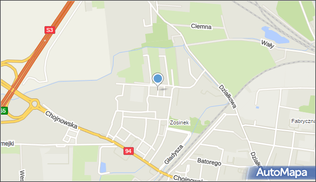 Legnica, Grodzieńska, mapa Legnicy