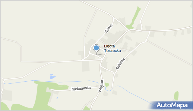 Ligota Toszecka, Gromadzka, mapa Ligota Toszecka