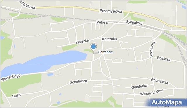 Lubsko, Grobla, mapa Lubsko