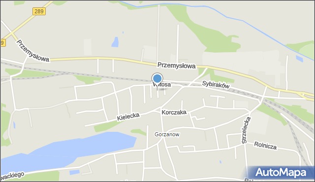 Lubsko, Gronowa, mapa Lubsko