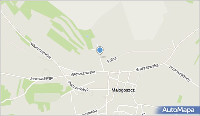 Małogoszcz, Grochowska, mapa Małogoszcz