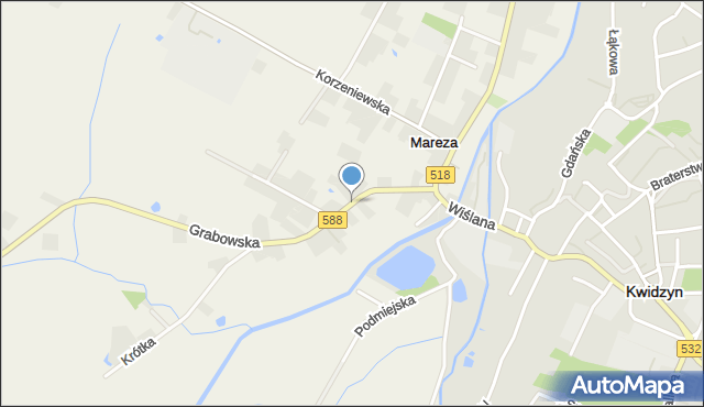 Mareza, Grabowska, mapa Mareza