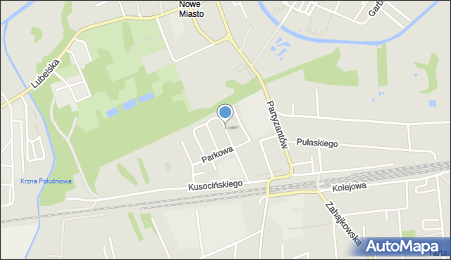 Międzyrzec Podlaski, Grottgera Artura, mapa Międzyrzec Podlaski