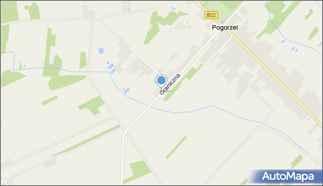 Nowa Pogorzel, Graniczna, mapa Nowa Pogorzel