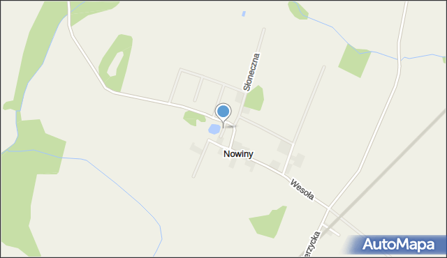 Nowiny gmina Kobierzyce, Grodziskowa, mapa Nowiny gmina Kobierzyce