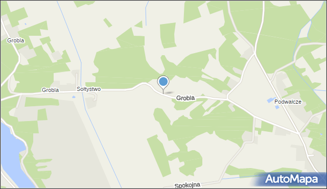 Odporyszów, Grobla, mapa Odporyszów