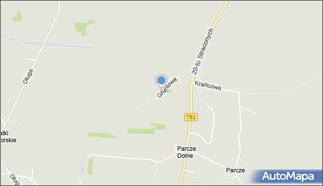 Olkusz, Gruntowa, mapa Olkusz