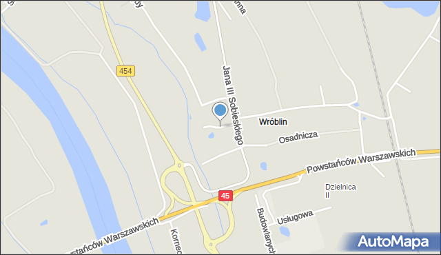 Opole, Grodzka, mapa Opola