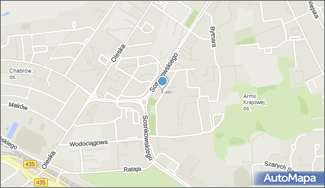 Opole, Grota-Roweckiego Stefana, gen., mapa Opola