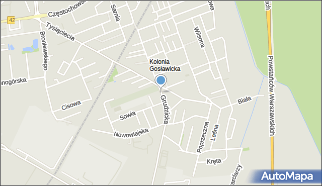 Opole, Grudzicka, mapa Opola