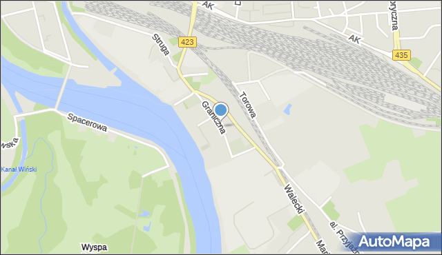 Opole, Graniczna, mapa Opola