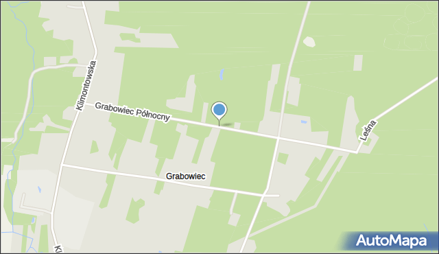 Osiek powiat staszowski, Grabowiec Północny, mapa Osiek powiat staszowski