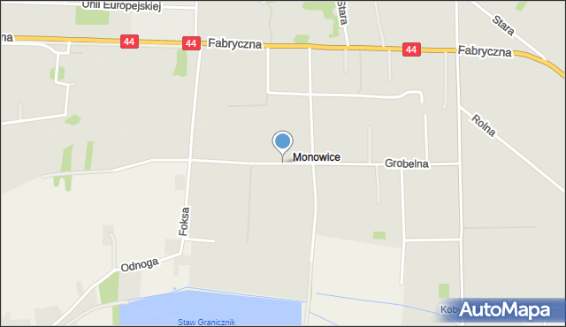 Oświęcim, Grabowiecka, mapa Oświęcimia