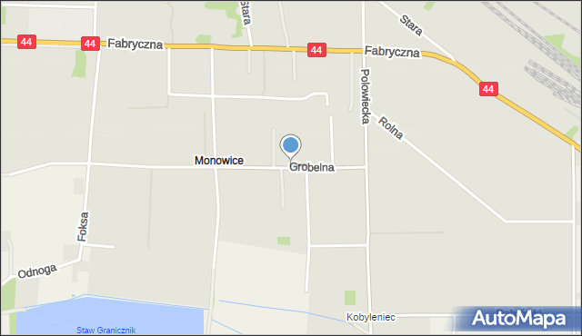 Oświęcim, Grobelna, mapa Oświęcimia