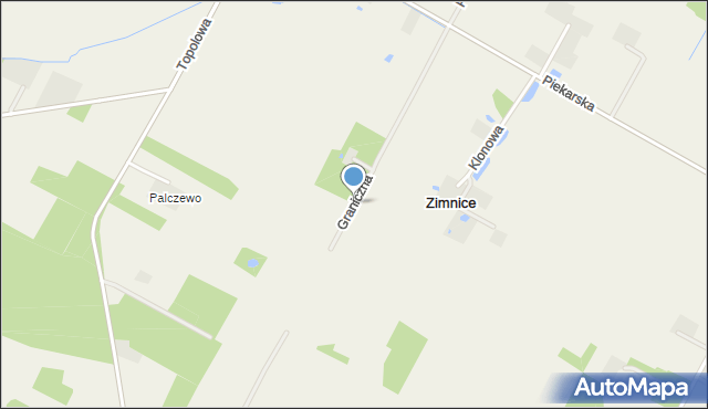 Piekarowo, Graniczna, mapa Piekarowo