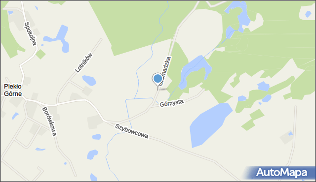 Piekło Górne, Gromadzka, mapa Piekło Górne