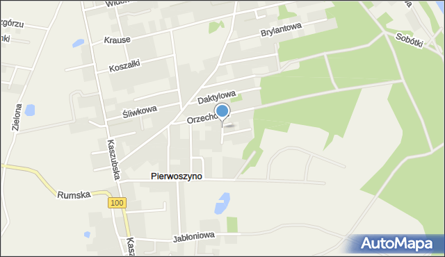 Pierwoszyno, Gruszkowa, mapa Pierwoszyno