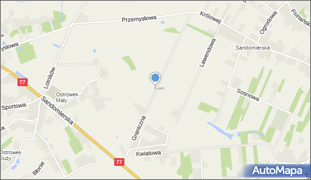 Pilchów, Graniczna, mapa Pilchów