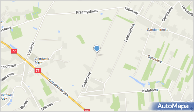 Pilchów, Graniczna, mapa Pilchów