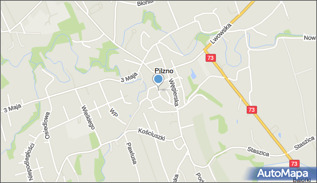 Pilzno, Grodzka, mapa Pilzno