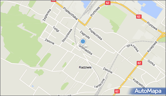 Płock, Gromadzka, mapa Płock