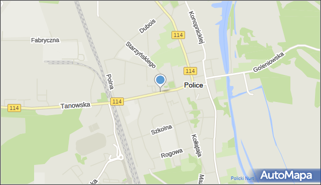 Police, Grunwaldzka, mapa Police