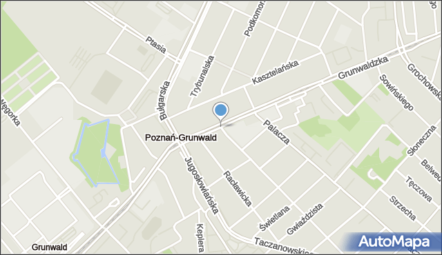 Poznań, Grunwaldzka, mapa Poznania