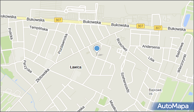 Poznań, Gryfińska, mapa Poznania