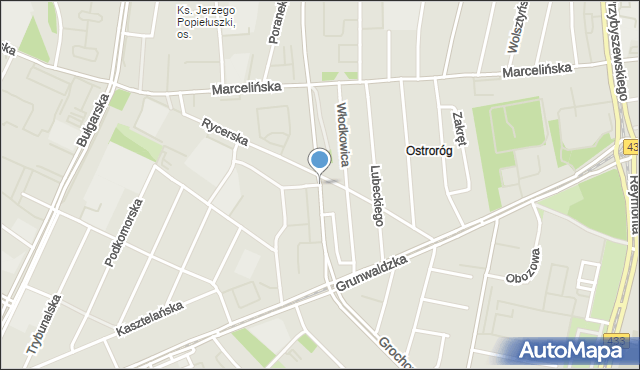 Poznań, Grochowska, mapa Poznania