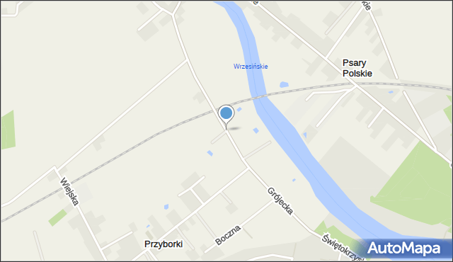 Przyborki, Grójecka, mapa Przyborki