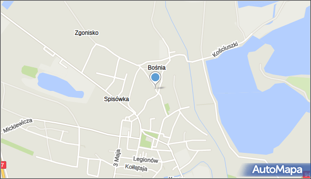 Radymno, Grunwaldzka, mapa Radymno