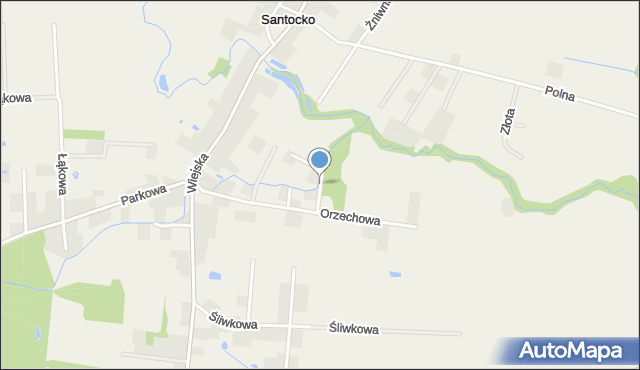 Santocko, Gruszowa, mapa Santocko