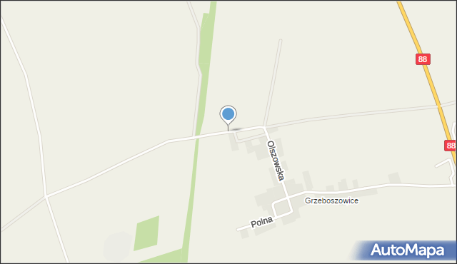 Sieroniowice, Grzeboszowice, mapa Sieroniowice