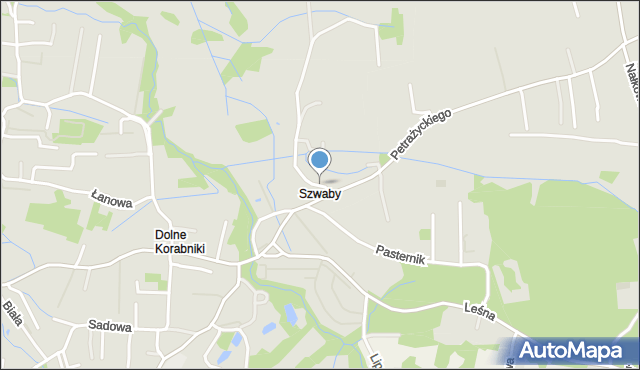 Skawina, Graniczna, mapa Skawina